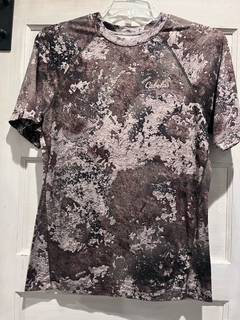 Cabela's STRATA camo performance tee - gray, black, brown